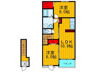 リエート新田Ⅱの物件間取画像